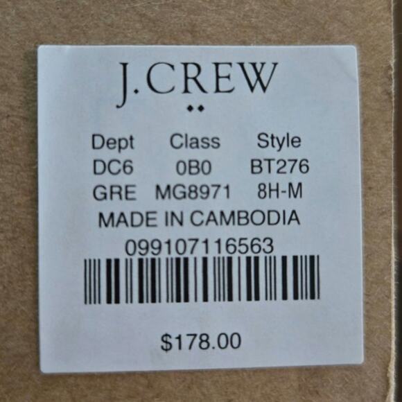 J Crew NEW NIB suede ankle boot gray 8.5 - Picture 4 of 4